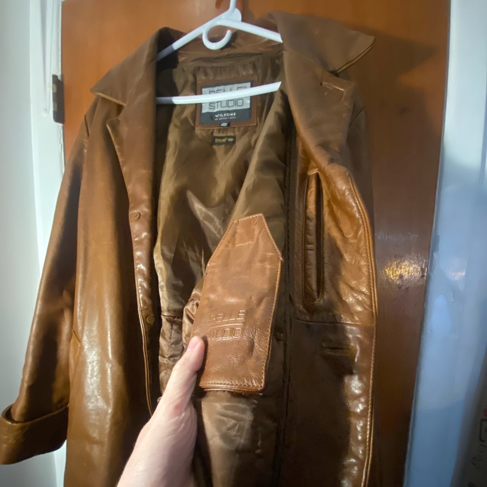 Huge Pelle brown leather jacket. Great condition. - Picture 2 of 5